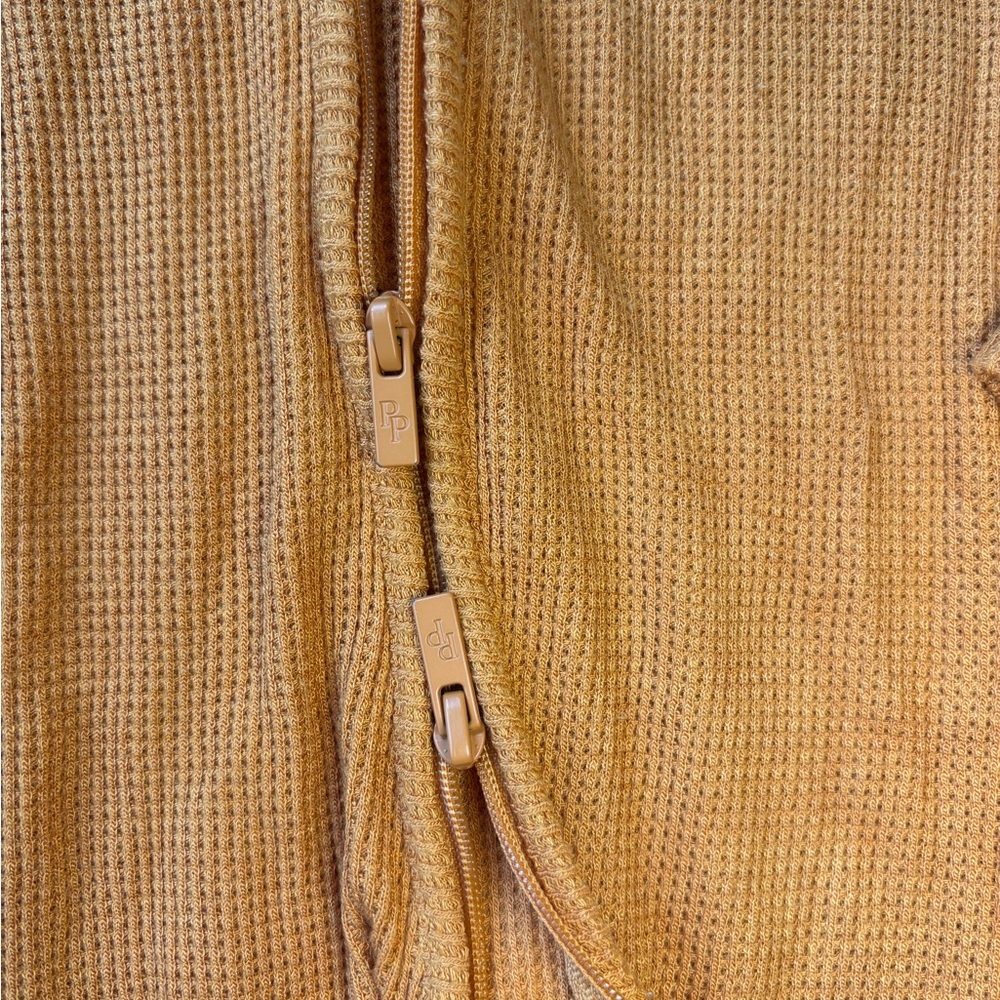 Posh Peanut Burnt Orange Waffle Knit One Piece Footie size 12-18m - Picture 8 of 12
